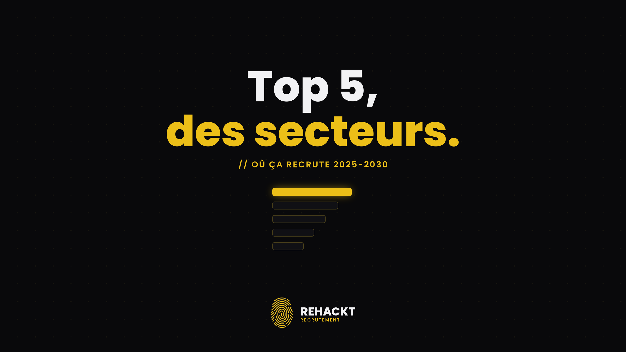 Top 5 des secteurs en tension (2025-2030) : là où la Cybersécurité va vraiment recruter